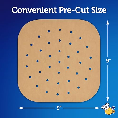 Classic Reynolds Kitchens Air Fryer Liners Disposable, Unbleached Parchment Paper