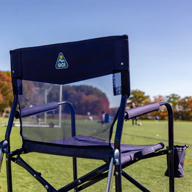Luxury Camp Freestyle Rocker Elite - Choice 460 - Heavy-Duty Kickback Rocker with Beverage Holder Detail