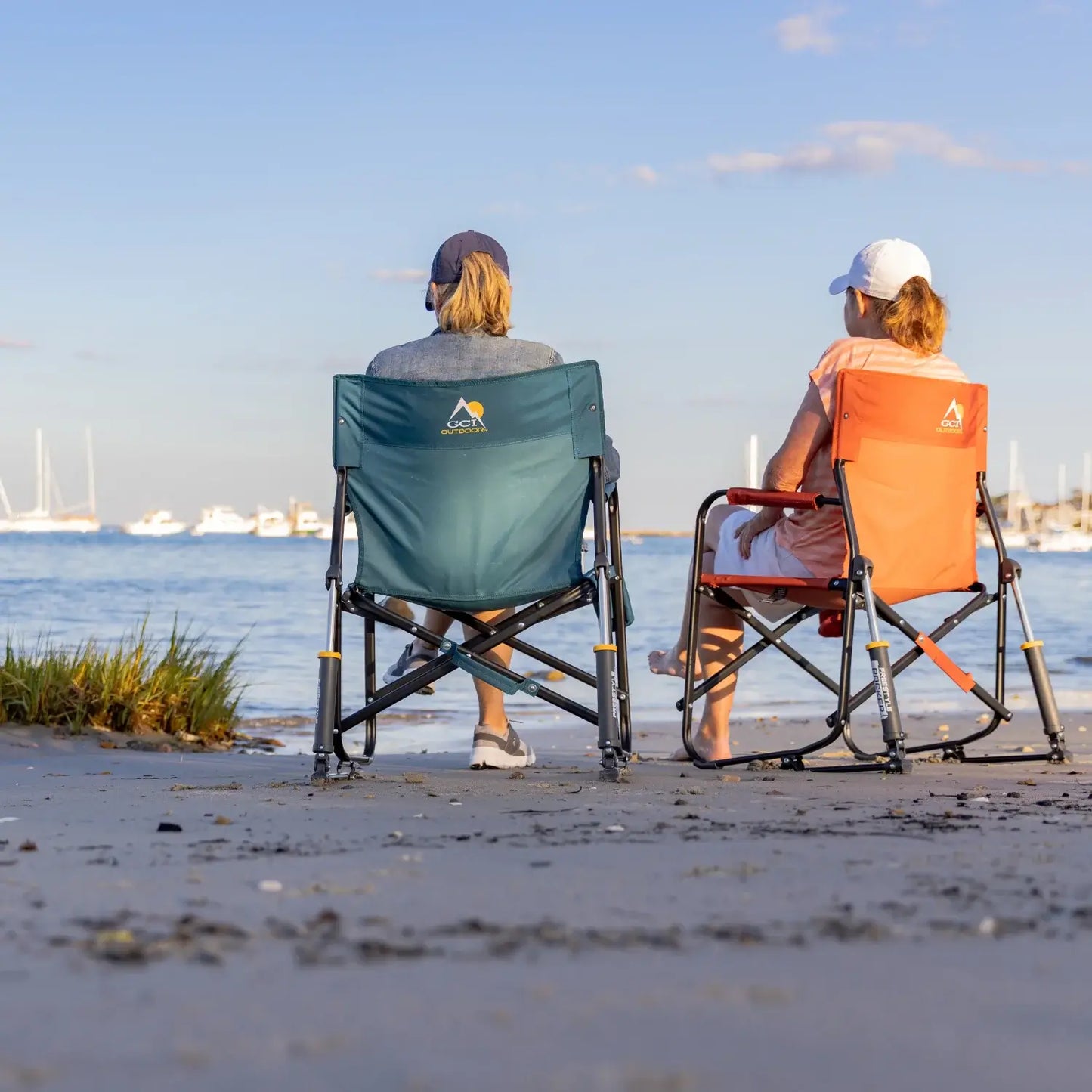 Luxury Camp Freestyle Rocker - Pumpkin Spice - Choice 373 - Freestyle Rocker Portable Outdoor Folding Chair Detail