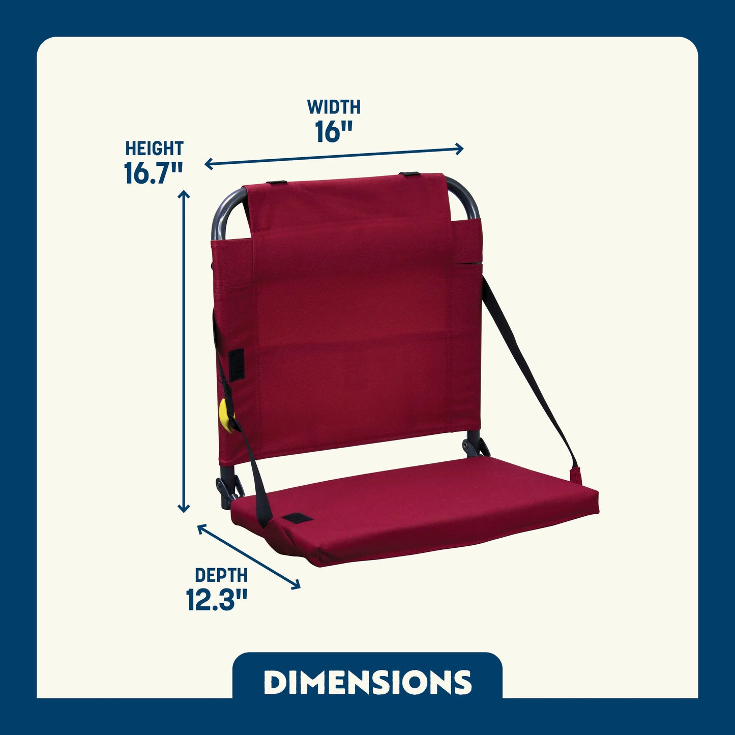 Ultra-Lightweight BleacherBack - Choice 696 - Ergonomic Portable Stadium Seat for Sports Events Detail