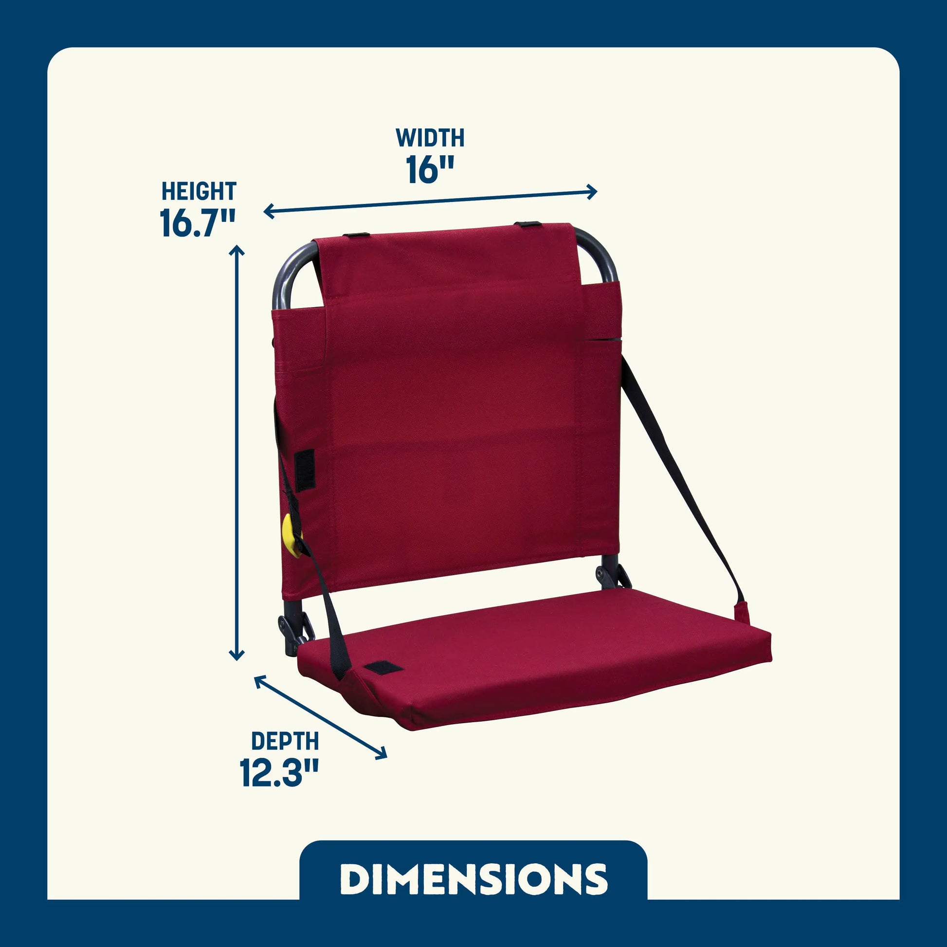 Ultra-Lightweight BleacherBack - Choice 696 - Ergonomic Portable Stadium Seat for Sports Events Detail