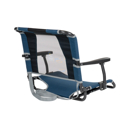 Compact Cushion Big Comfort Stadium Chair with Armrests - Choice 465 - Lightweight Folding Bleacher Chair with Cushioning Detail