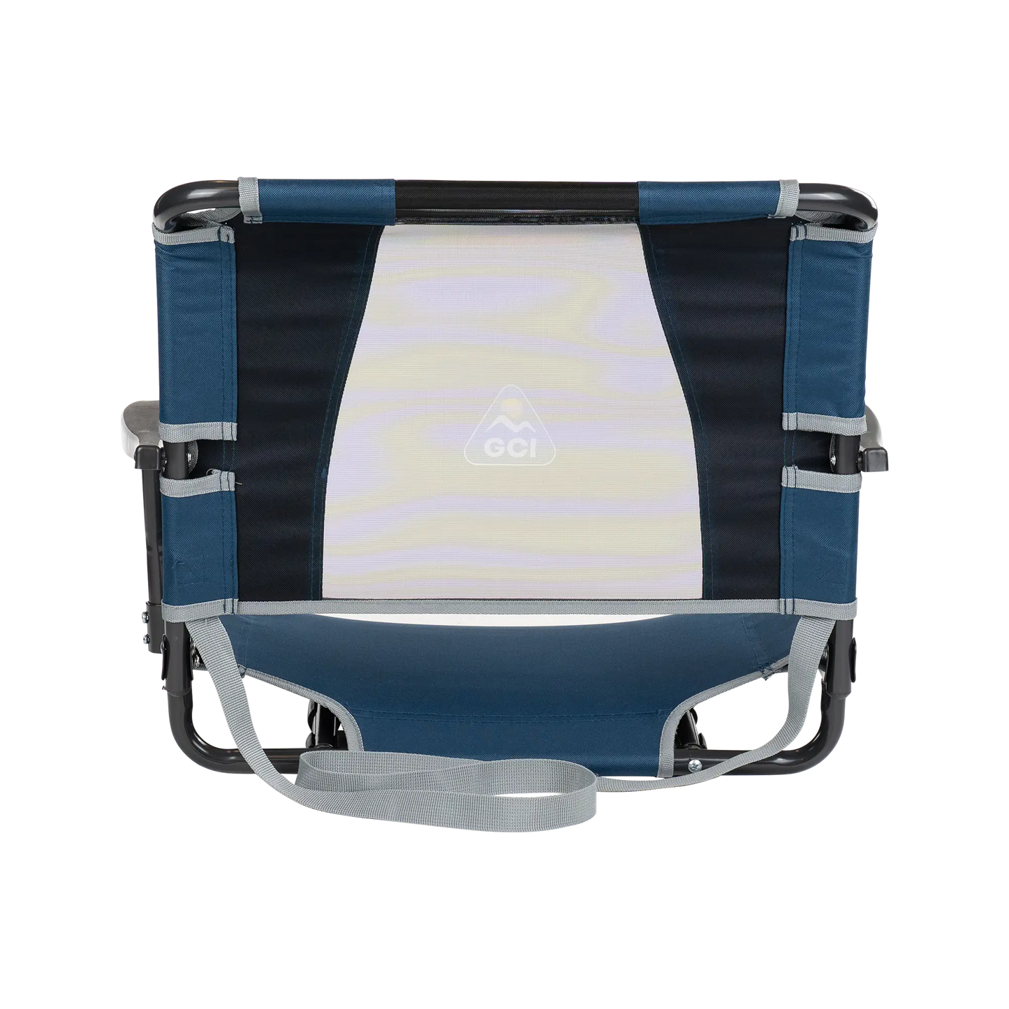 Compact Cushion Big Comfort Stadium Chair with Armrests - Choice 465 - Lightweight Folding Bleacher Chair with Cushioning Detail