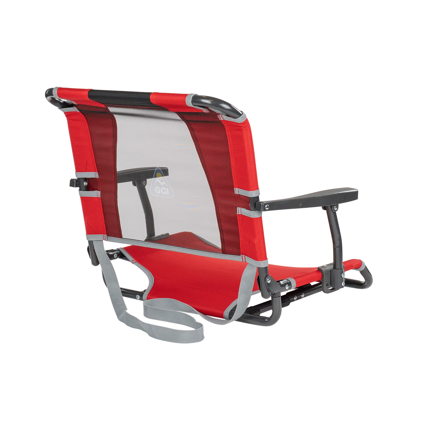 Compact Cushion Big Comfort Stadium Chair with Armrests - Choice 465 - Lightweight Folding Bleacher Chair with Cushioning Detail