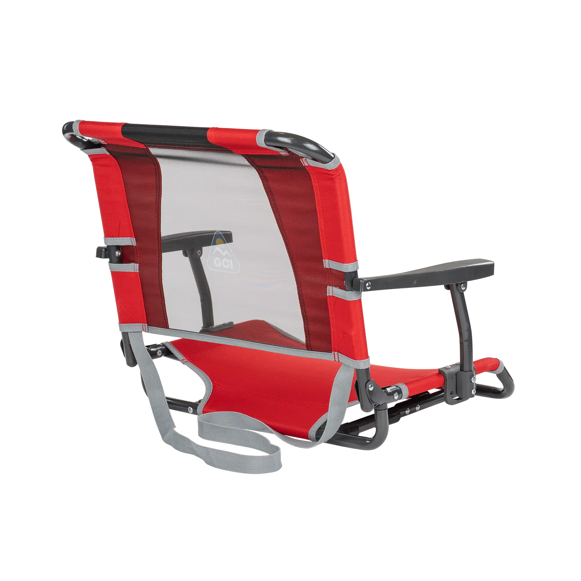 Compact Cushion Big Comfort Stadium Chair with Armrests - Choice 465 - Lightweight Folding Bleacher Chair with Cushioning Detail