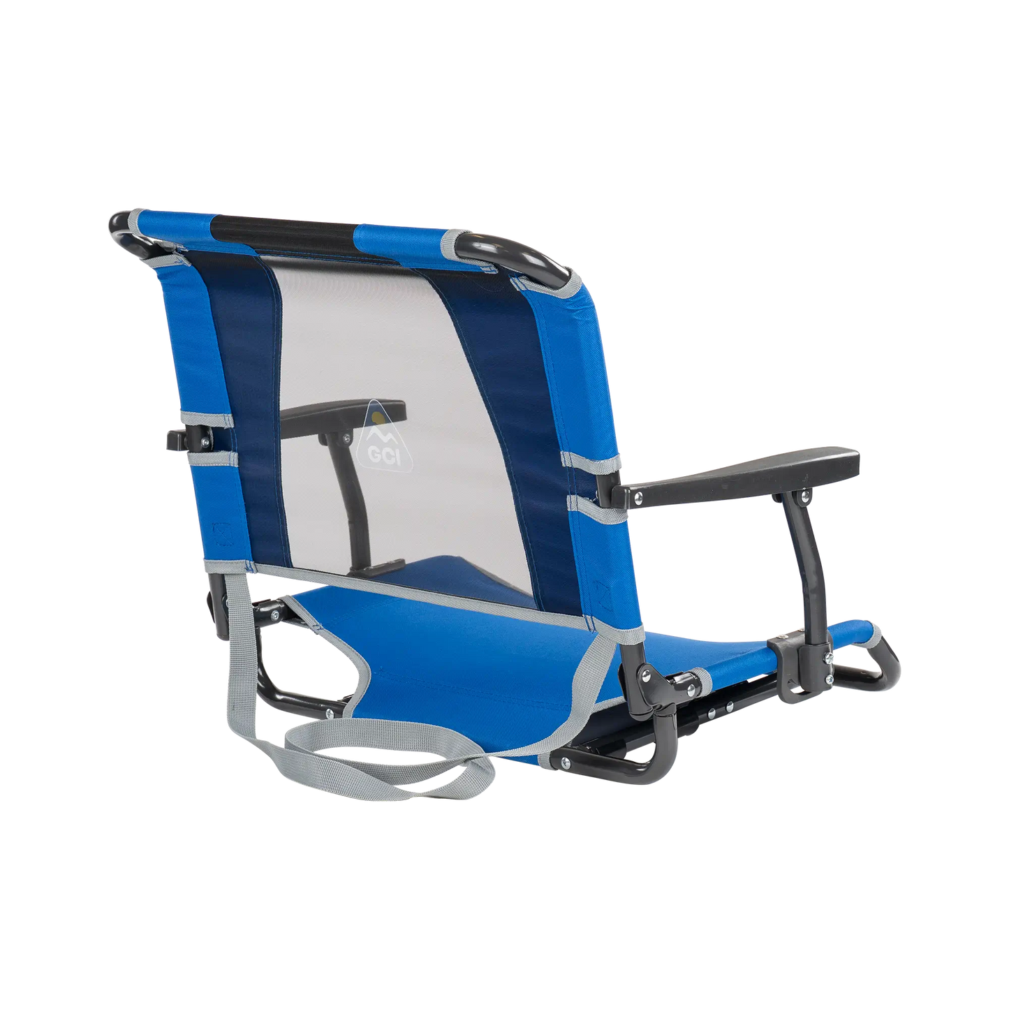Compact Cushion Big Comfort Stadium Chair with Armrests - Choice 465 - Lightweight Folding Bleacher Chair with Cushioning Detail