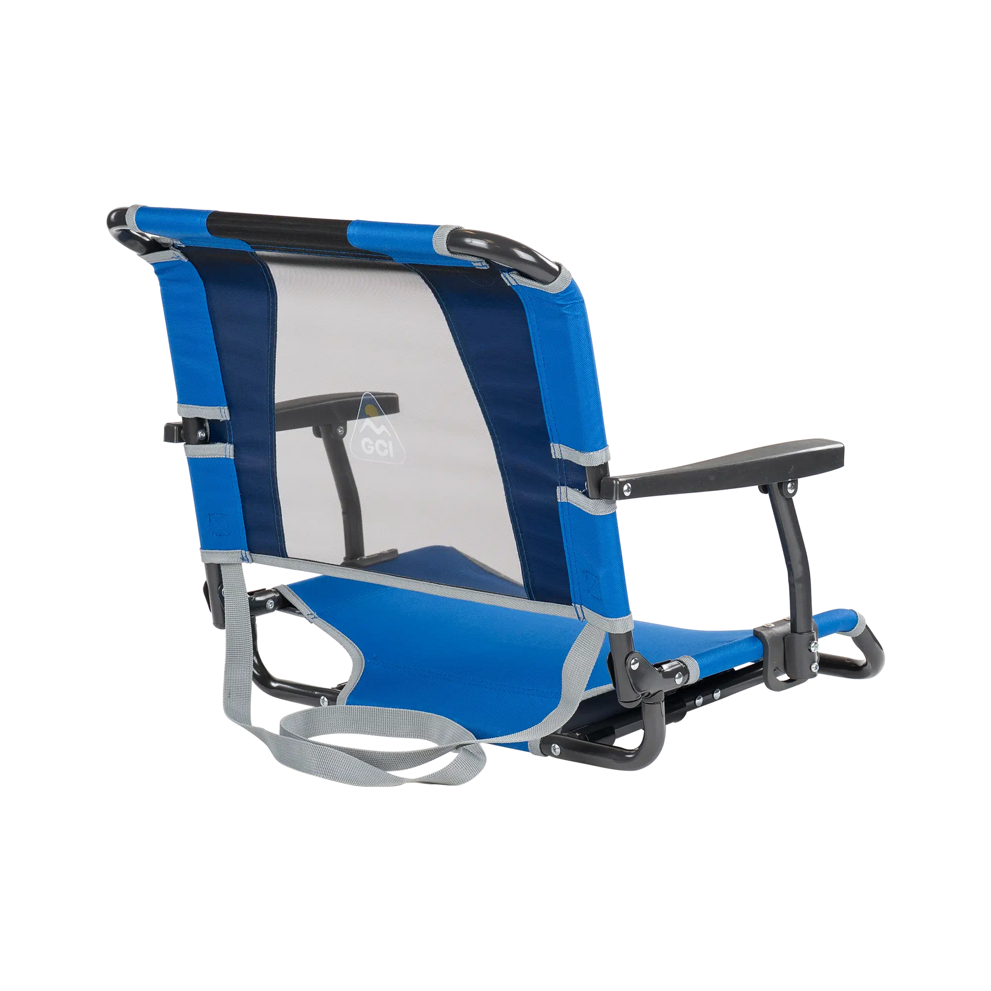 Compact Cushion Big Comfort Stadium Chair with Armrests - Choice 465 - Lightweight Folding Bleacher Chair with Cushioning Detail