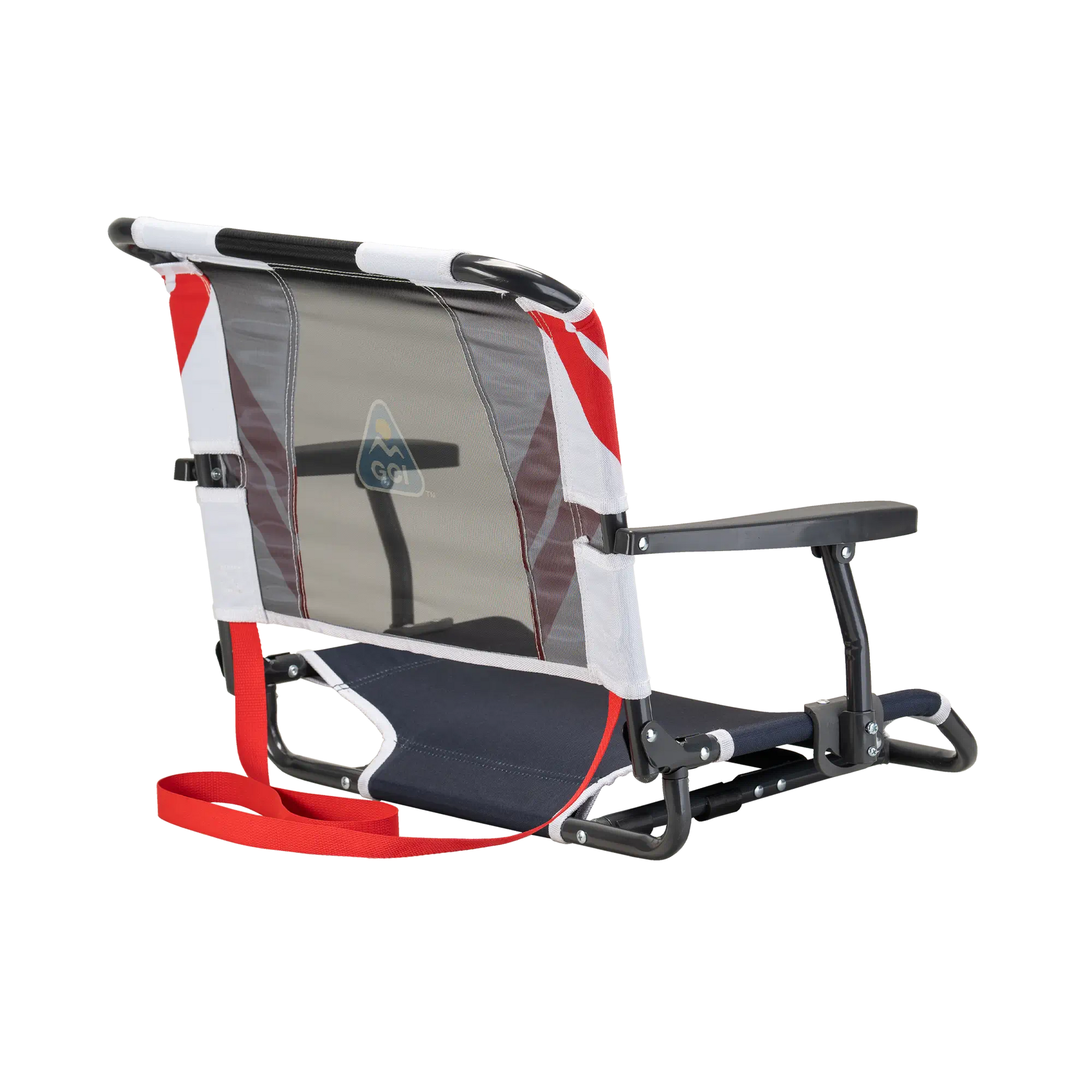 Compact Cushion Big Comfort Stadium Chair with Armrests - Choice 465 - Lightweight Folding Bleacher Chair with Cushioning Detail