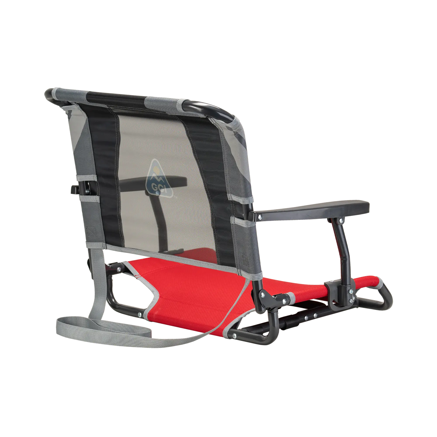 Compact Cushion Big Comfort Stadium Chair with Armrests - Choice 465 - Lightweight Folding Bleacher Chair with Cushioning Detail