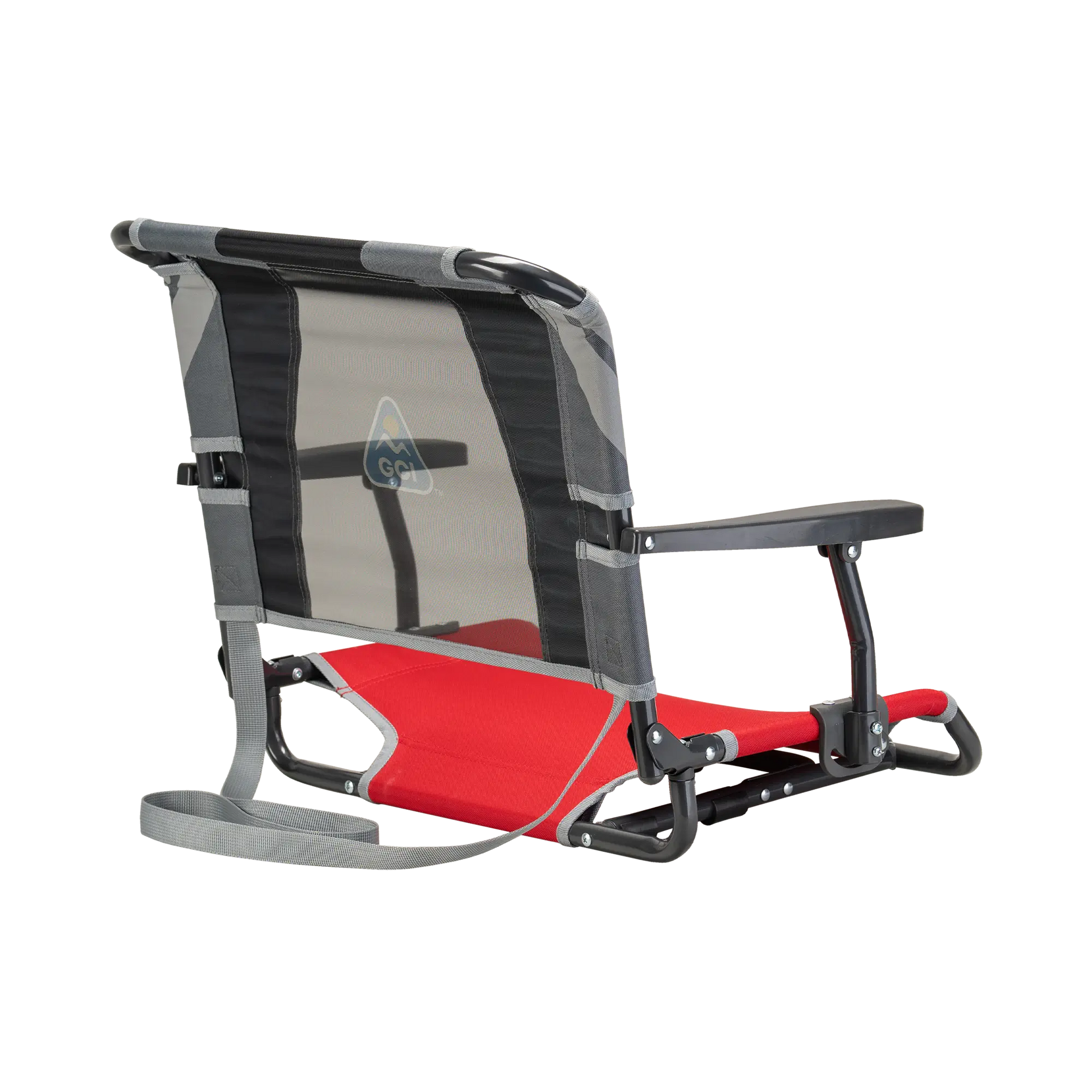 Compact Cushion Big Comfort Stadium Chair with Armrests - Choice 465 - Lightweight Folding Bleacher Chair with Cushioning Detail