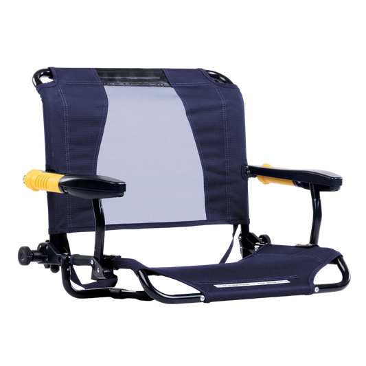 Luxury Camp Stadium Rock-Cliner - Choice 540 - Freestyle Rocker Portable Outdoor Folding Chair - Rich Blue