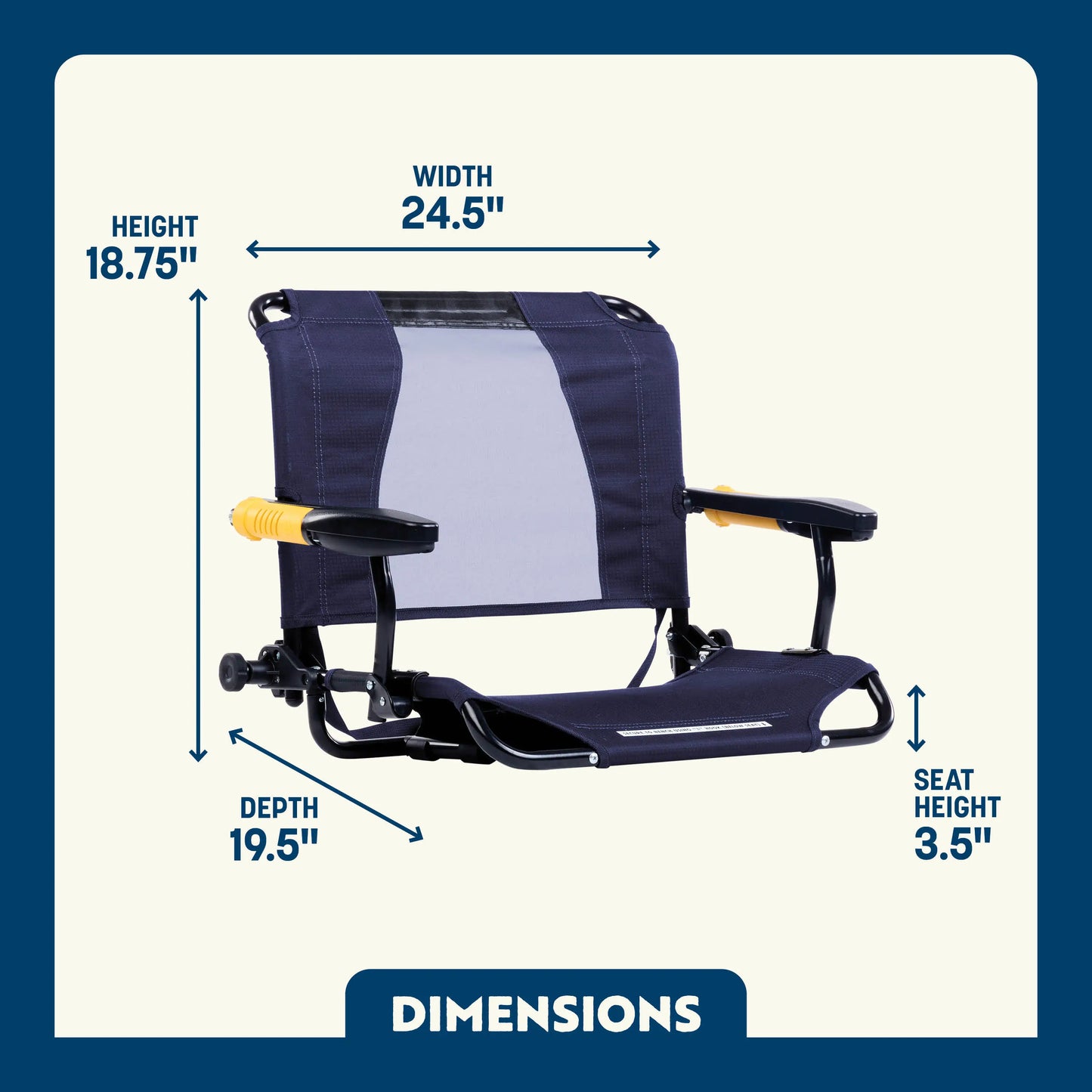 Luxury Camp Stadium Rock-Cliner - Choice 540 - Freestyle Rocker Portable Outdoor Folding Chair Detail
