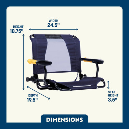 Luxury Camp Stadium Rock-Cliner - Choice 540 - Freestyle Rocker Portable Outdoor Folding Chair Detail