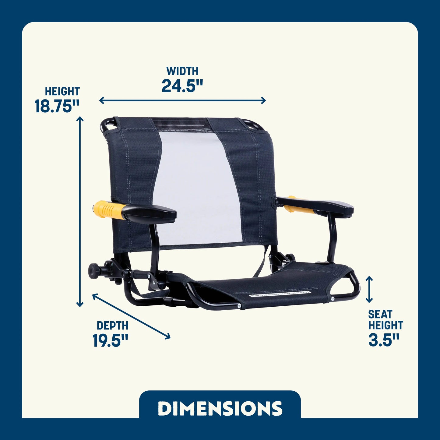 Luxury Camp Stadium Rock-Cliner - Choice 540 - Freestyle Rocker Portable Outdoor Folding Chair Detail