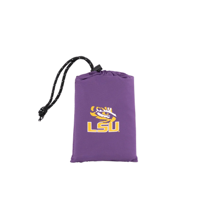 Ergonomic Back-Support College V Seat Inflatable Stadium Cushion - LSU Tigers - Choice 762 - Lightweight Folding Bleacher Chair with Cushioning Detail
