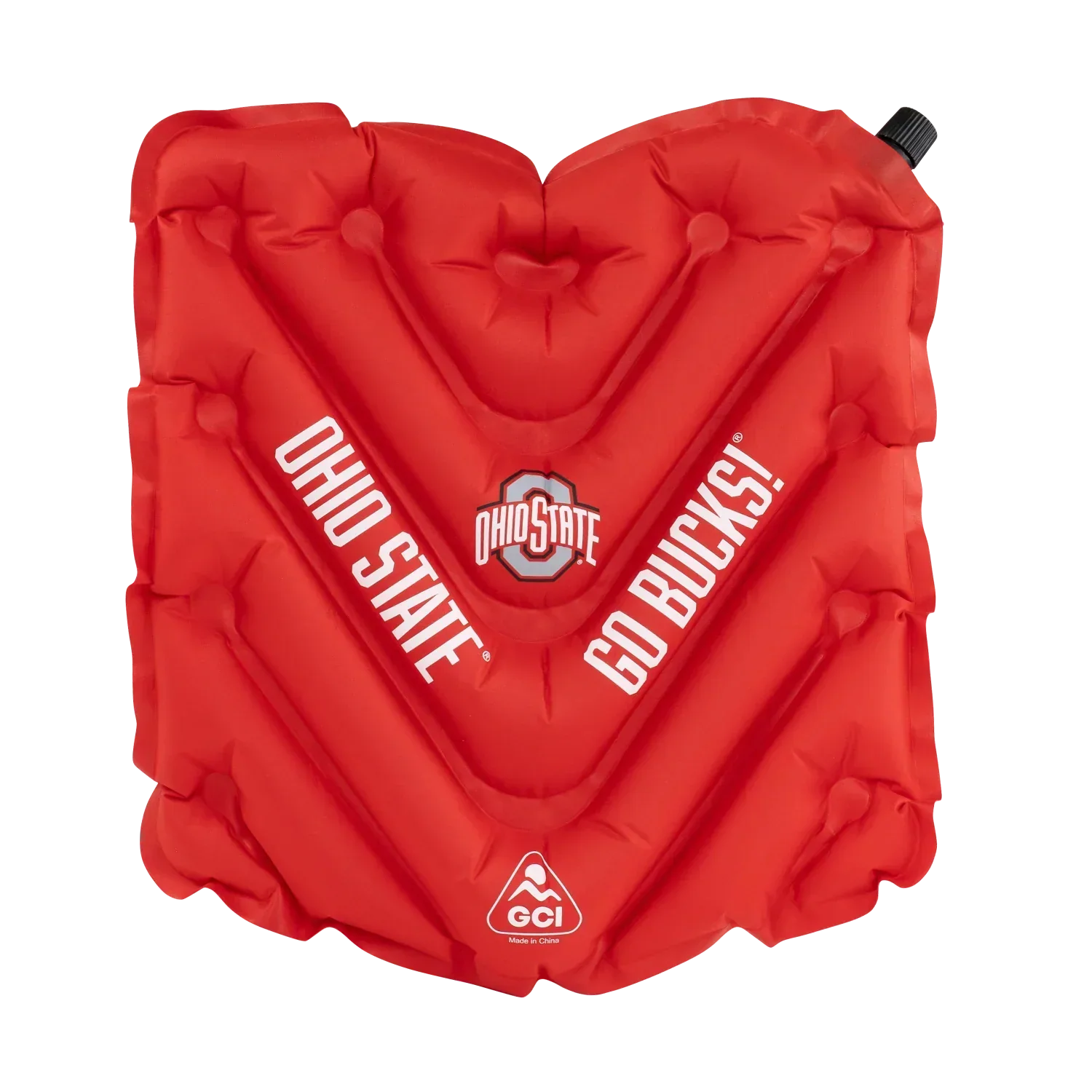 Bleacher-Friendly College V Seat Inflatable Stadium Cushion - Ohio State Buckeyes - Choice 778 - Bleacher-Friendly Stadium Chair with Back Support - Default Title