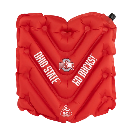 Bleacher-Friendly College V Seat Inflatable Stadium Cushion - Ohio State Buckeyes - Choice 778 - Bleacher-Friendly Stadium Chair with Back Support - Default Title