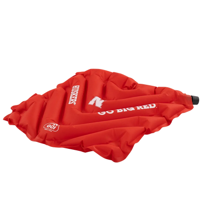 Ergonomic Back-Support College V Seat Inflatable Stadium Cushion - Nebraska Cornhuskers - Choice 277 - Bleacher-Friendly Stadium Chair with Back Support Detail