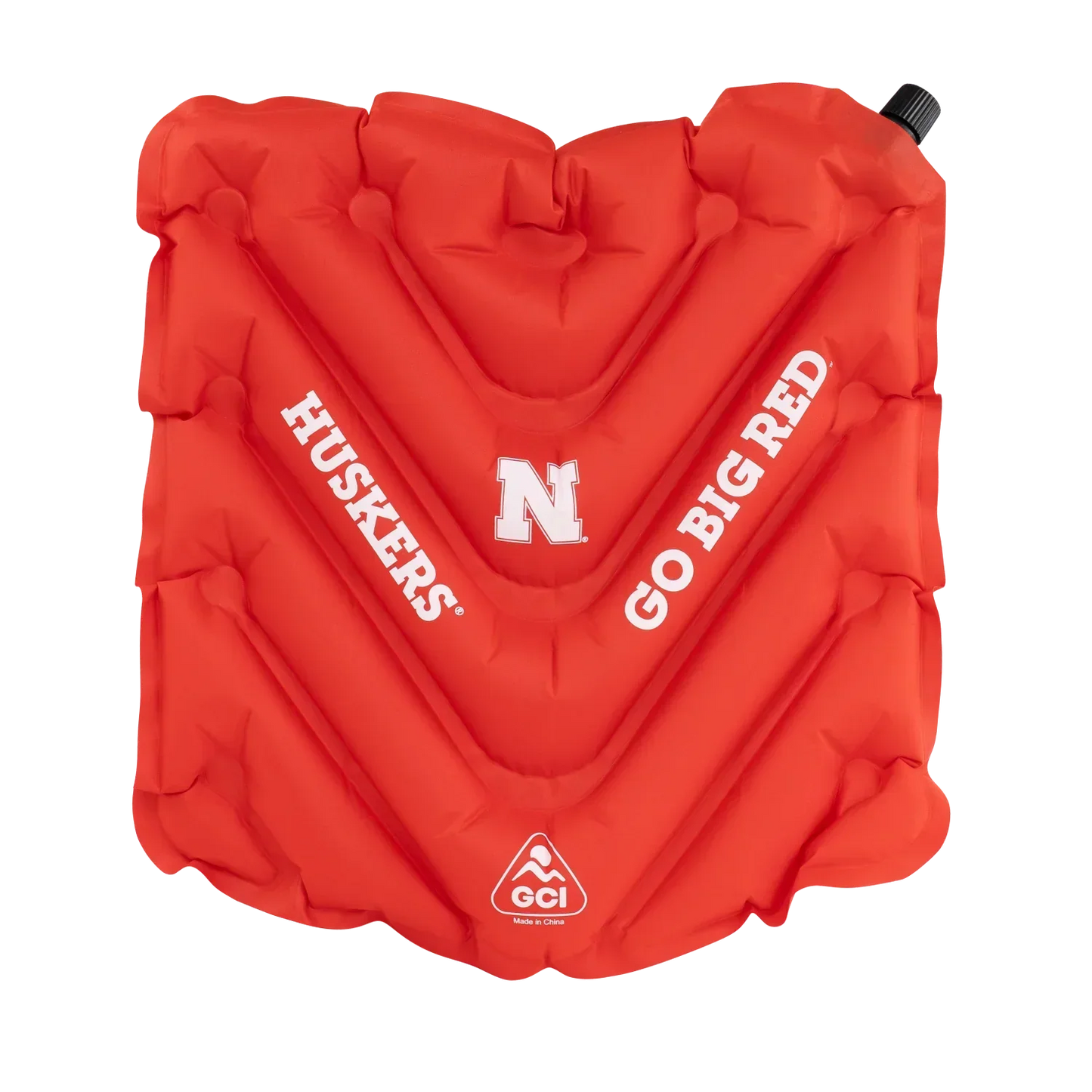 Ergonomic Back-Support College V Seat Inflatable Stadium Cushion - Nebraska Cornhuskers - Choice 277 - Bleacher-Friendly Stadium Chair with Back Support - Default Title