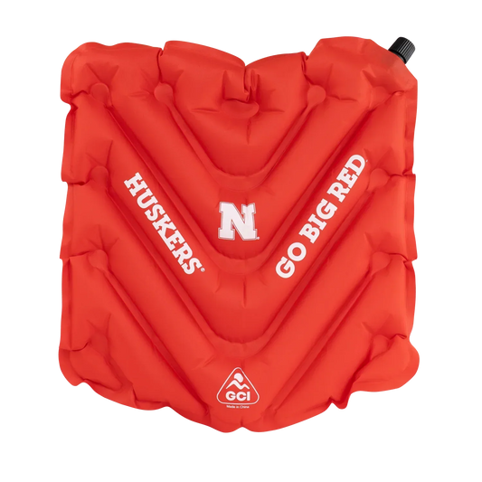 Ergonomic Back-Support College V Seat Inflatable Stadium Cushion - Nebraska Cornhuskers - Choice 277 - Bleacher-Friendly Stadium Chair with Back Support - Default Title