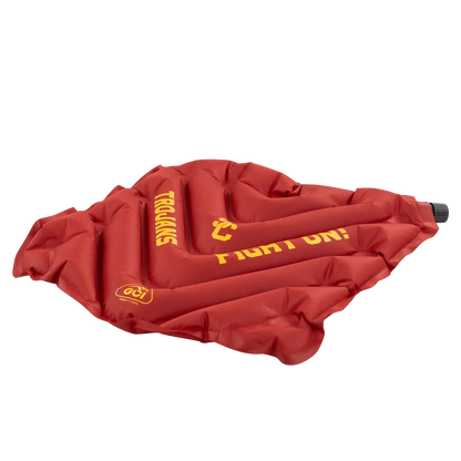 Compact Cushion College V Seat Inflatable Stadium Cushion - USC Trojans - Choice 523 - Grandstand Cushion Seat with Secure Under-Bench Hooks Detail