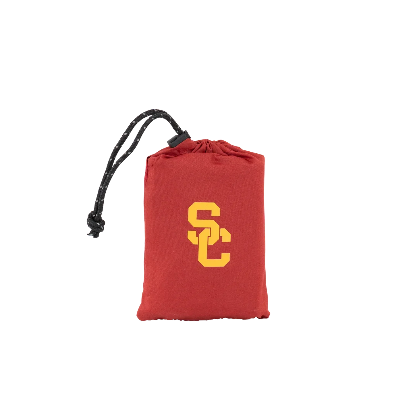 Compact Cushion College V Seat Inflatable Stadium Cushion - USC Trojans - Choice 523 - Grandstand Cushion Seat with Secure Under-Bench Hooks Detail