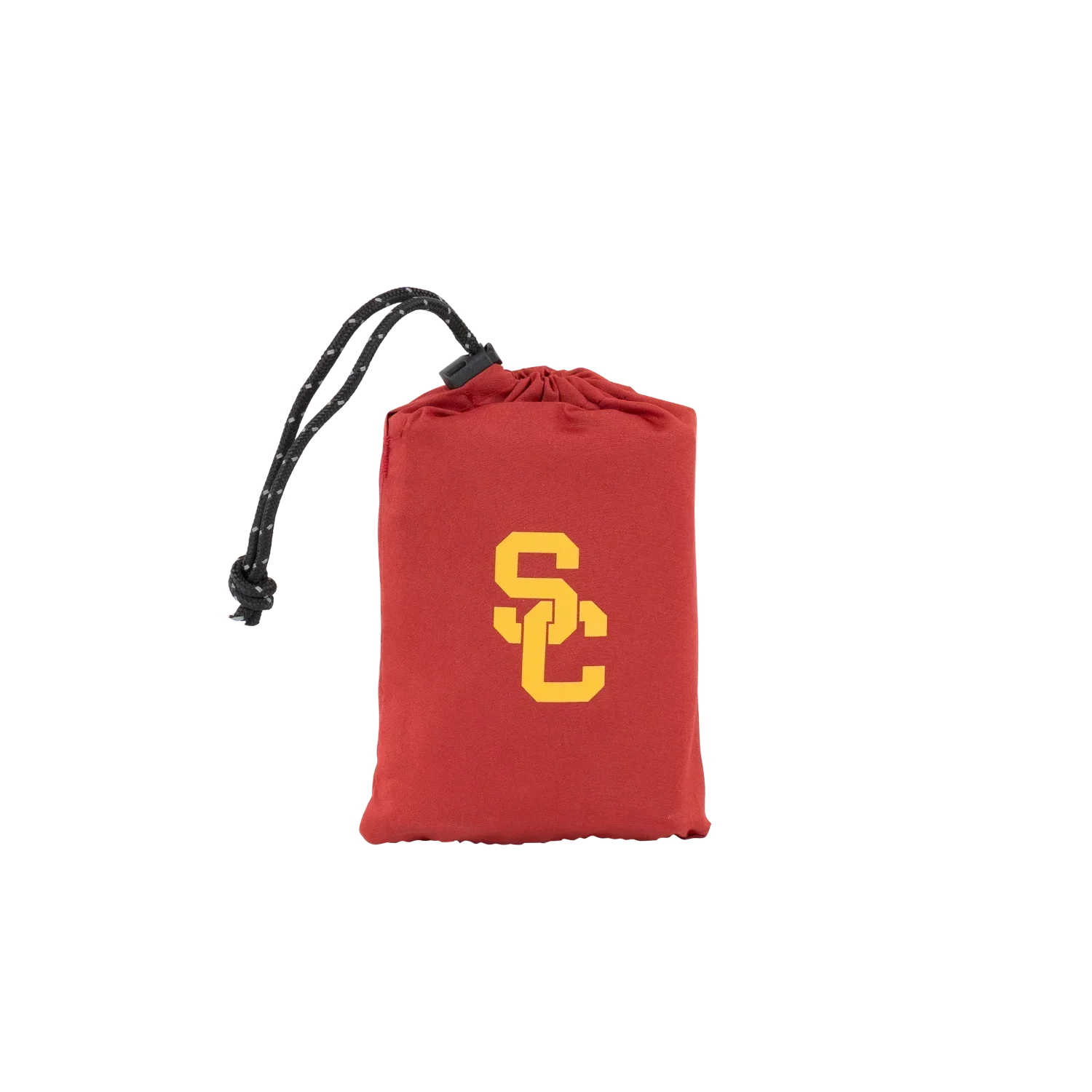 Compact Cushion College V Seat Inflatable Stadium Cushion - USC Trojans - Choice 523 - Grandstand Cushion Seat with Secure Under-Bench Hooks Detail