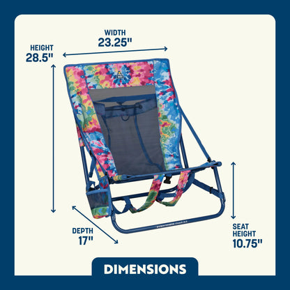 Sand-Friendly Everywhere Chair 2 - Choice 656 - Multi-Position Outdoor Beach Chair with Pillow Detail