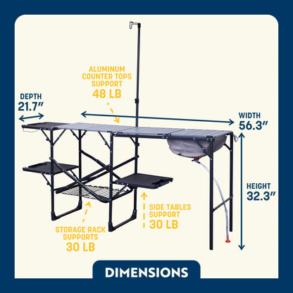 Heavy-Duty Camp Master Cook Station - Choice 171 - Multi-Purpose Outdoor Culinary Cooking Set Detail