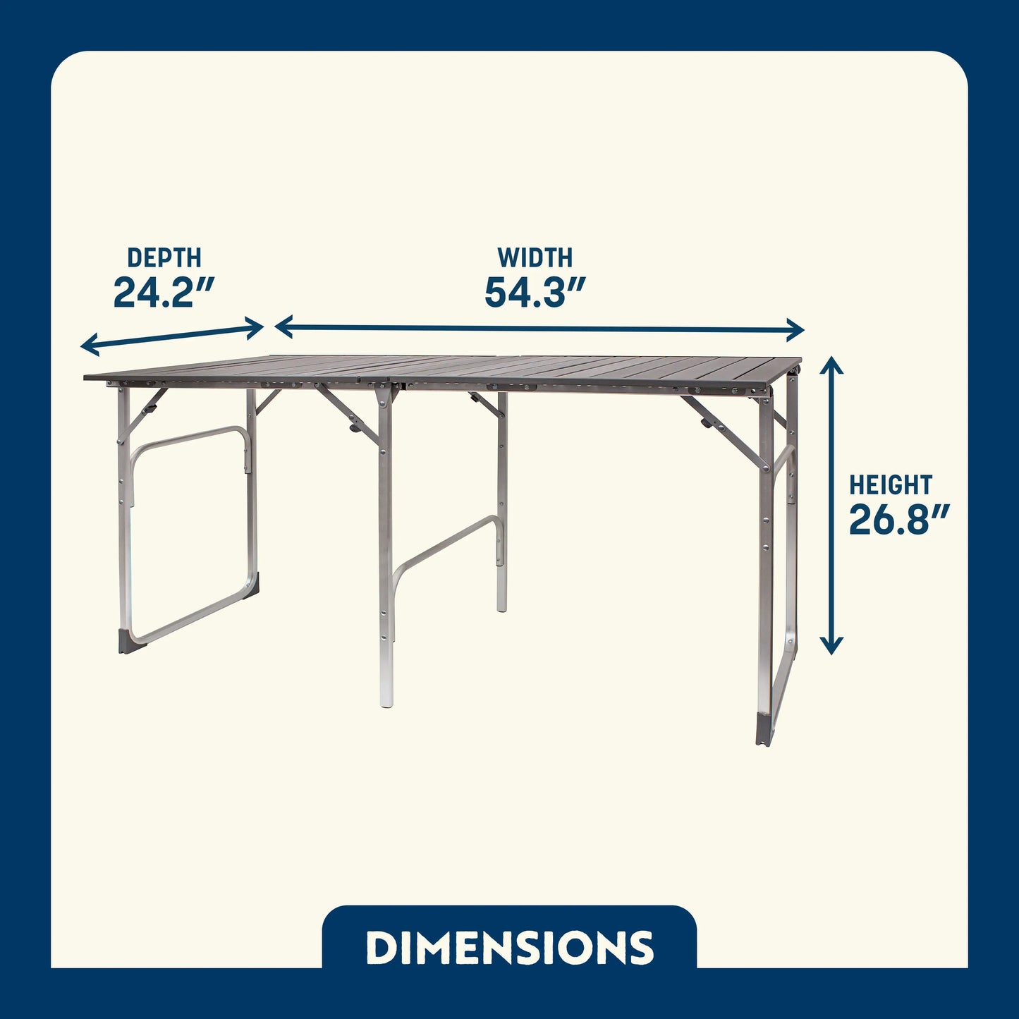 Multi-Functional Cook Slim-Fold Table - Choice 196 - Multi-Functional Heavy-Duty Grilling Table Counter Detail