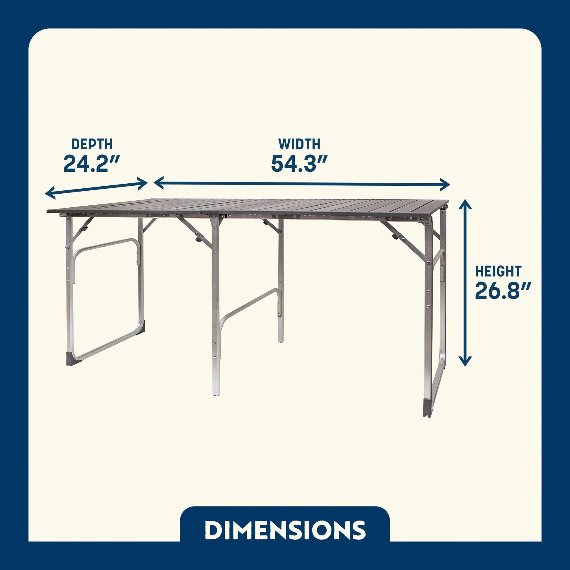 Multi-Functional Cook Slim-Fold Table - Choice 196 - Multi-Functional Heavy-Duty Grilling Table Counter Detail