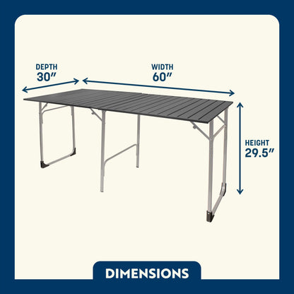 Heavy-Duty Grilling Slim-Fold Table XL - Choice 651 - Master Outdoor Kitchen Station for Tailgating & BBQ Detail