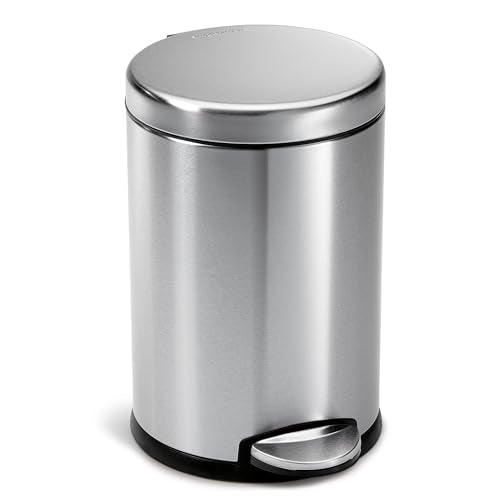 exclusive simplehuman Round Step Can, 4.5L / 1.2 Gallon Essentials