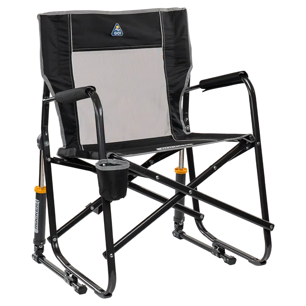 Heavy-Duty Freestyle Freestyle Rocker - Choice 711 - RoadTrip Rocker Smooth Motion Camp Chair - Black