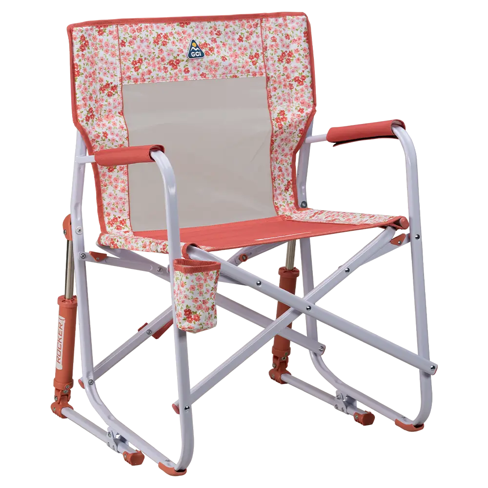 Heavy-Duty Freestyle Freestyle Rocker - Choice 711 - RoadTrip Rocker Smooth Motion Camp Chair - Pink Sundress