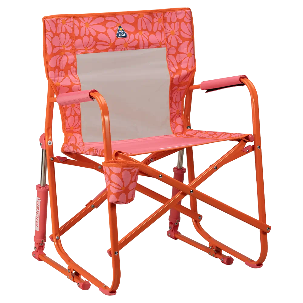 Heavy-Duty Freestyle Freestyle Rocker - Choice 711 - RoadTrip Rocker Smooth Motion Camp Chair - Pink/Orange