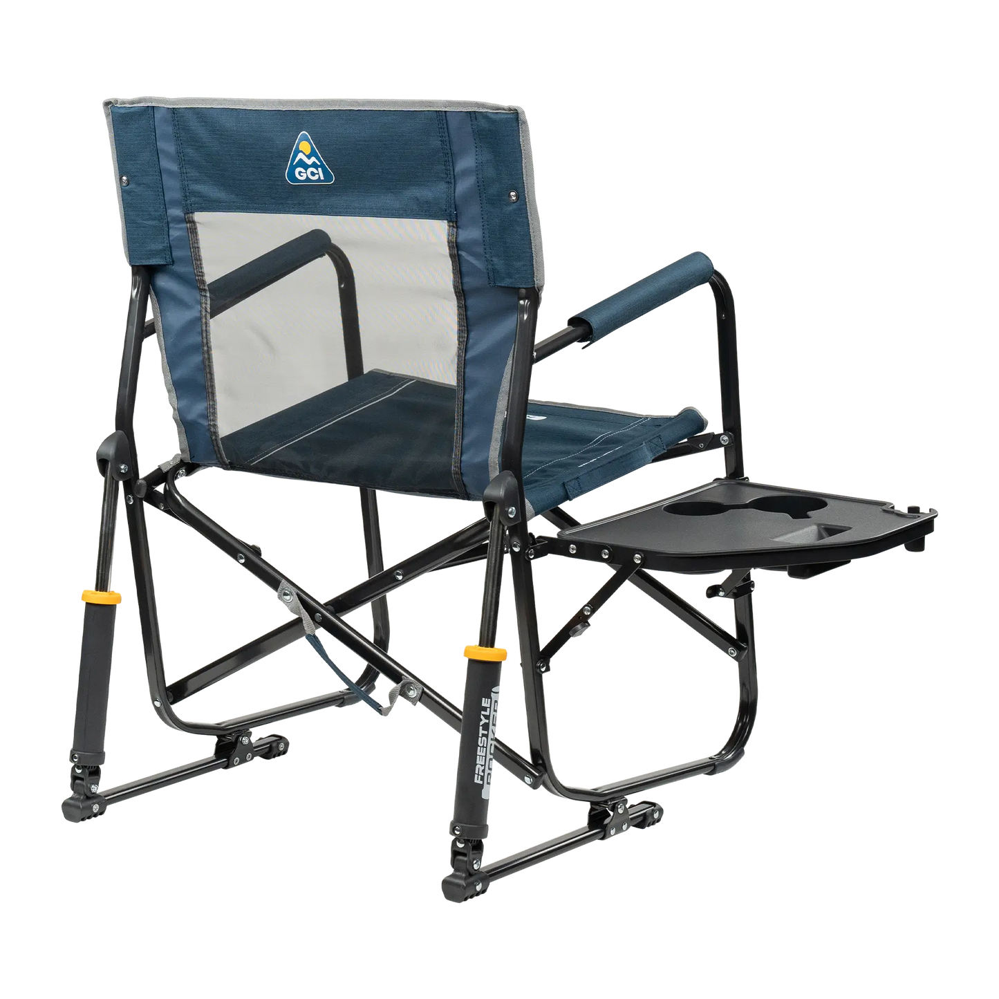 Heavy-Duty Freestyle Freestyle Rocker with Side Table - Choice 853 - RoadTrip Rocker Smooth Motion Camp Chair Detail