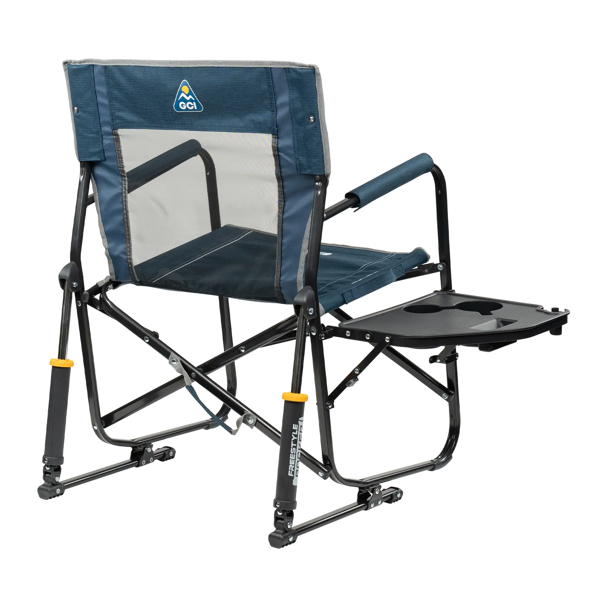 Heavy-Duty Freestyle Freestyle Rocker with Side Table - Choice 853 - RoadTrip Rocker Smooth Motion Camp Chair Detail