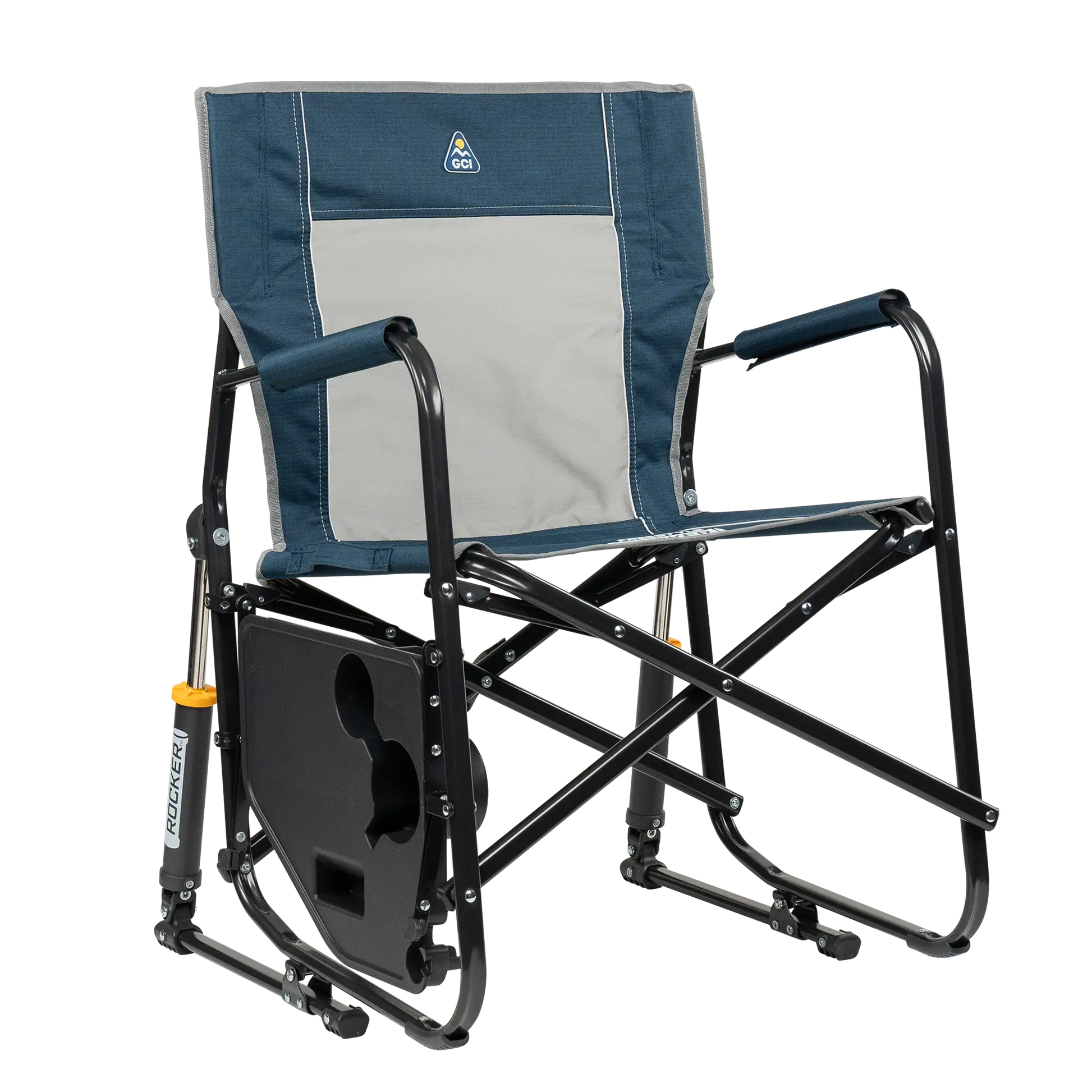 Heavy-Duty Freestyle Freestyle Rocker with Side Table - Choice 853 - RoadTrip Rocker Smooth Motion Camp Chair Detail