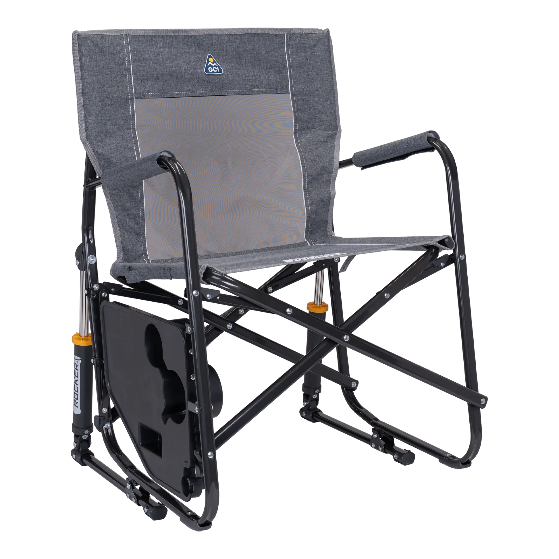Heavy-Duty Freestyle Freestyle Rocker with Side Table - Choice 853 - RoadTrip Rocker Smooth Motion Camp Chair Detail