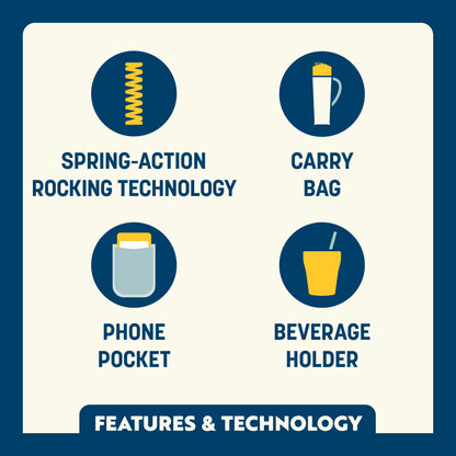 Smooth Motion Pod Rocker - Choice 933 - Freestyle Rocker Portable Outdoor Folding Chair Detail