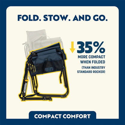 Luxury Camp Stowaway Rocker - Choice 794 - Freestyle Rocker Portable Outdoor Folding Chair Detail