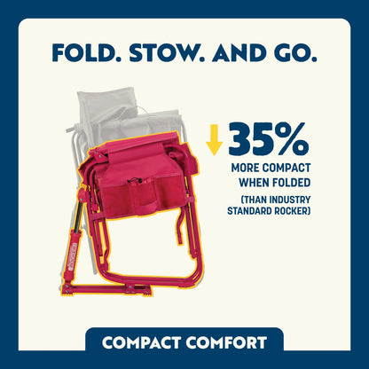 Luxury Camp Stowaway Rocker - Choice 794 - Freestyle Rocker Portable Outdoor Folding Chair Detail