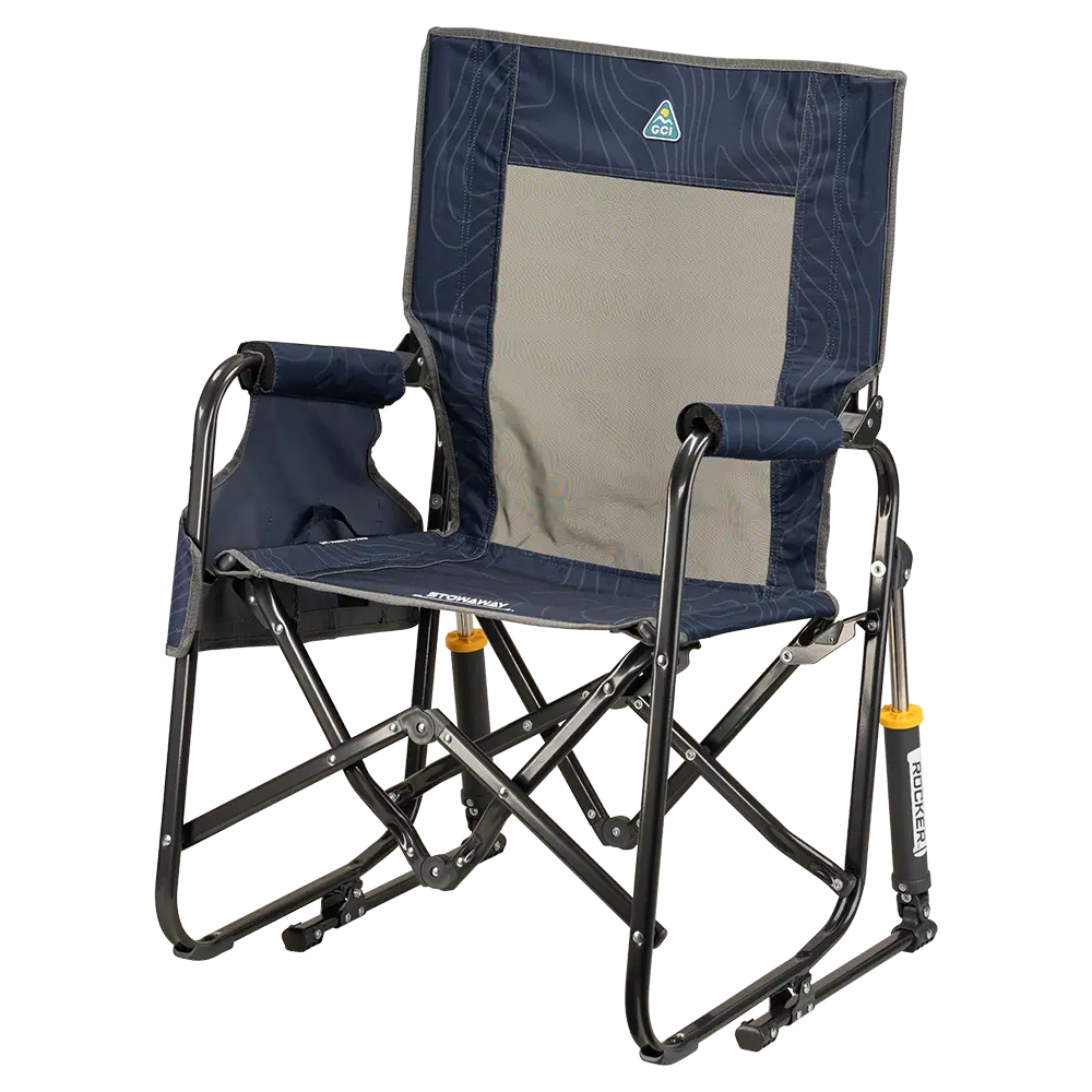 Luxury Camp Stowaway Rocker - Choice 794 - Freestyle Rocker Portable Outdoor Folding Chair Detail