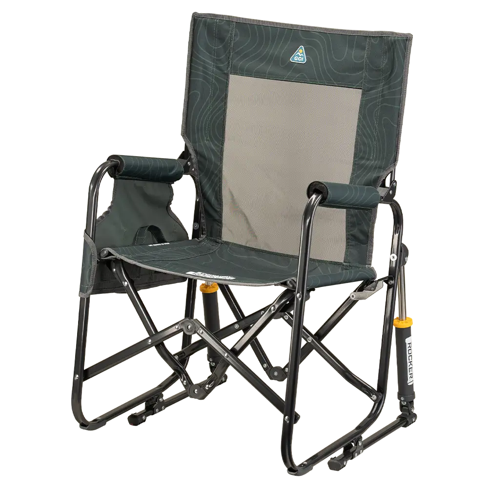 Luxury Camp Stowaway Rocker - Choice 794 - Freestyle Rocker Portable Outdoor Folding Chair Detail