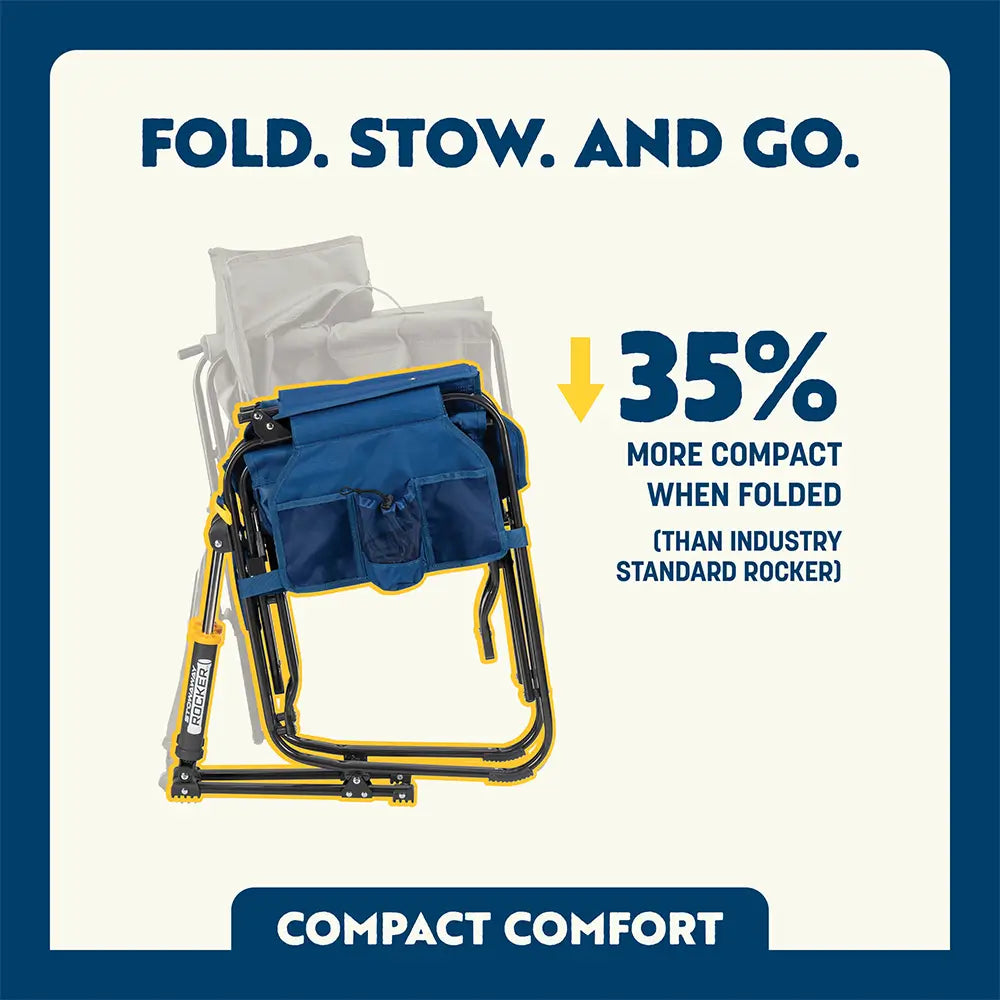 Luxury Camp Stowaway Rocker - Choice 794 - Freestyle Rocker Portable Outdoor Folding Chair Detail