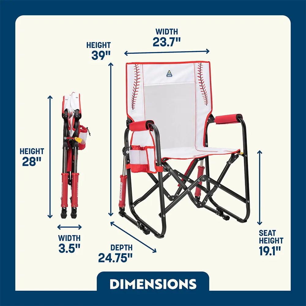 Luxury Camp Stowaway Rocker - Choice 794 - Freestyle Rocker Portable Outdoor Folding Chair Detail