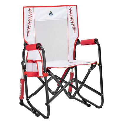 Luxury Camp Stowaway Rocker - Choice 794 - Freestyle Rocker Portable Outdoor Folding Chair - Baseball