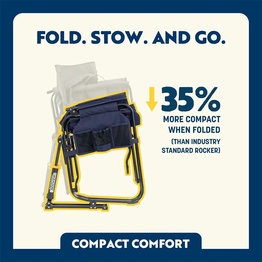 Luxury Camp Stowaway Rocker - Choice 794 - Freestyle Rocker Portable Outdoor Folding Chair Detail