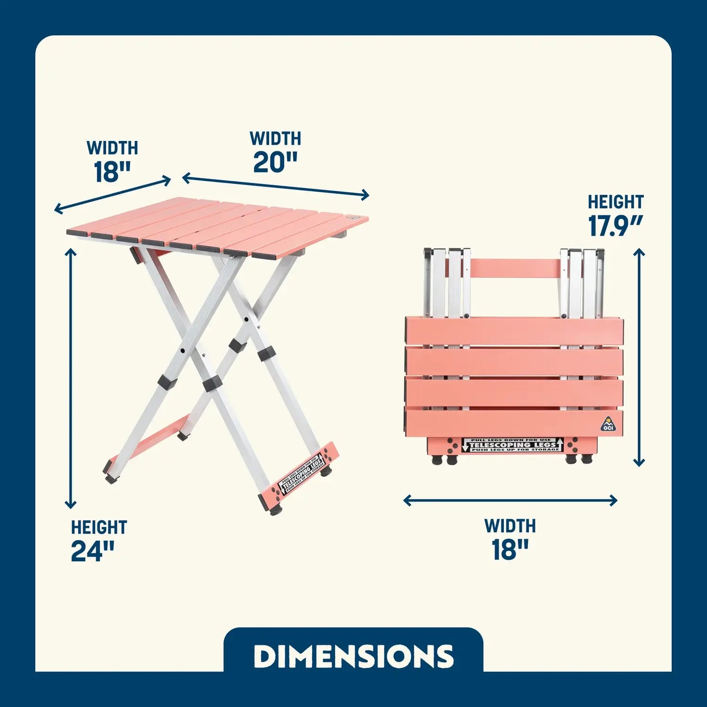 Heat-Resistant Compact Camp Table 20 - Choice 513 - Multi-Functional Heavy-Duty Grilling Table Counter Detail